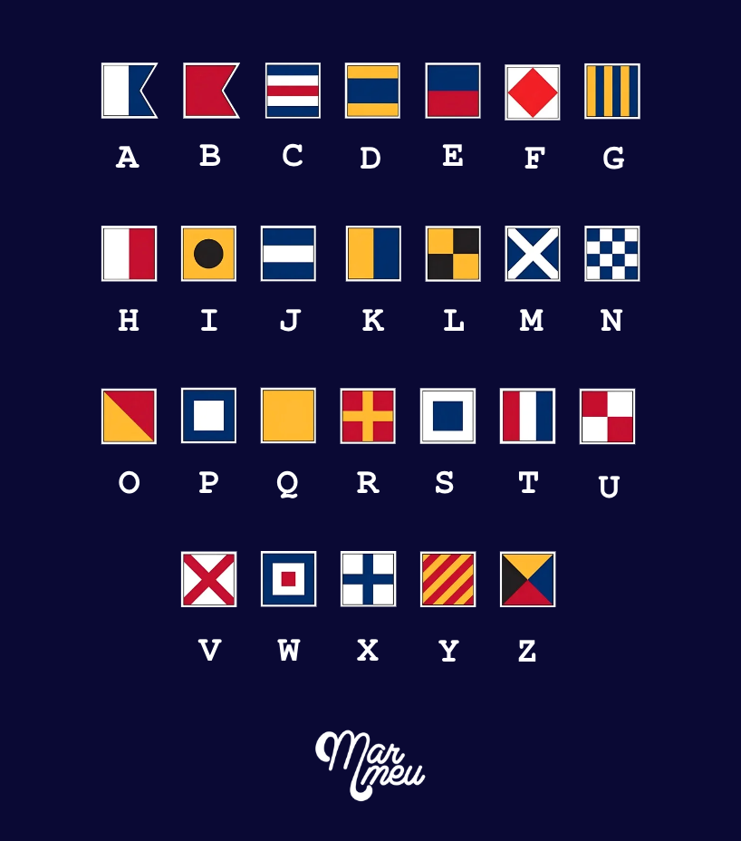 Pack - 1 Bandeira Náutica + Colar de Pérolas