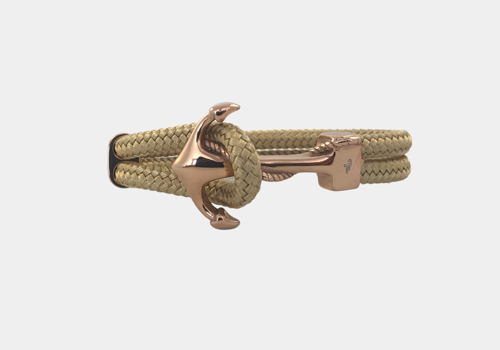 Pulseira Âncora - Rose Gold (Creme)
