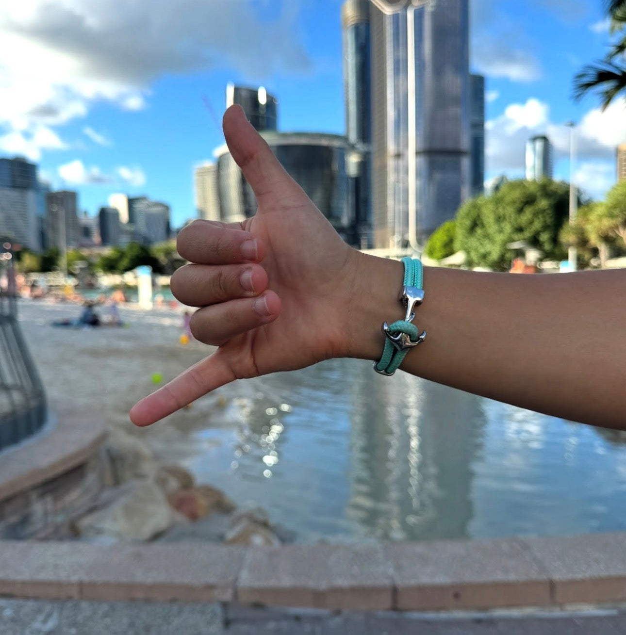 Pulseira Âncora - Verde Água