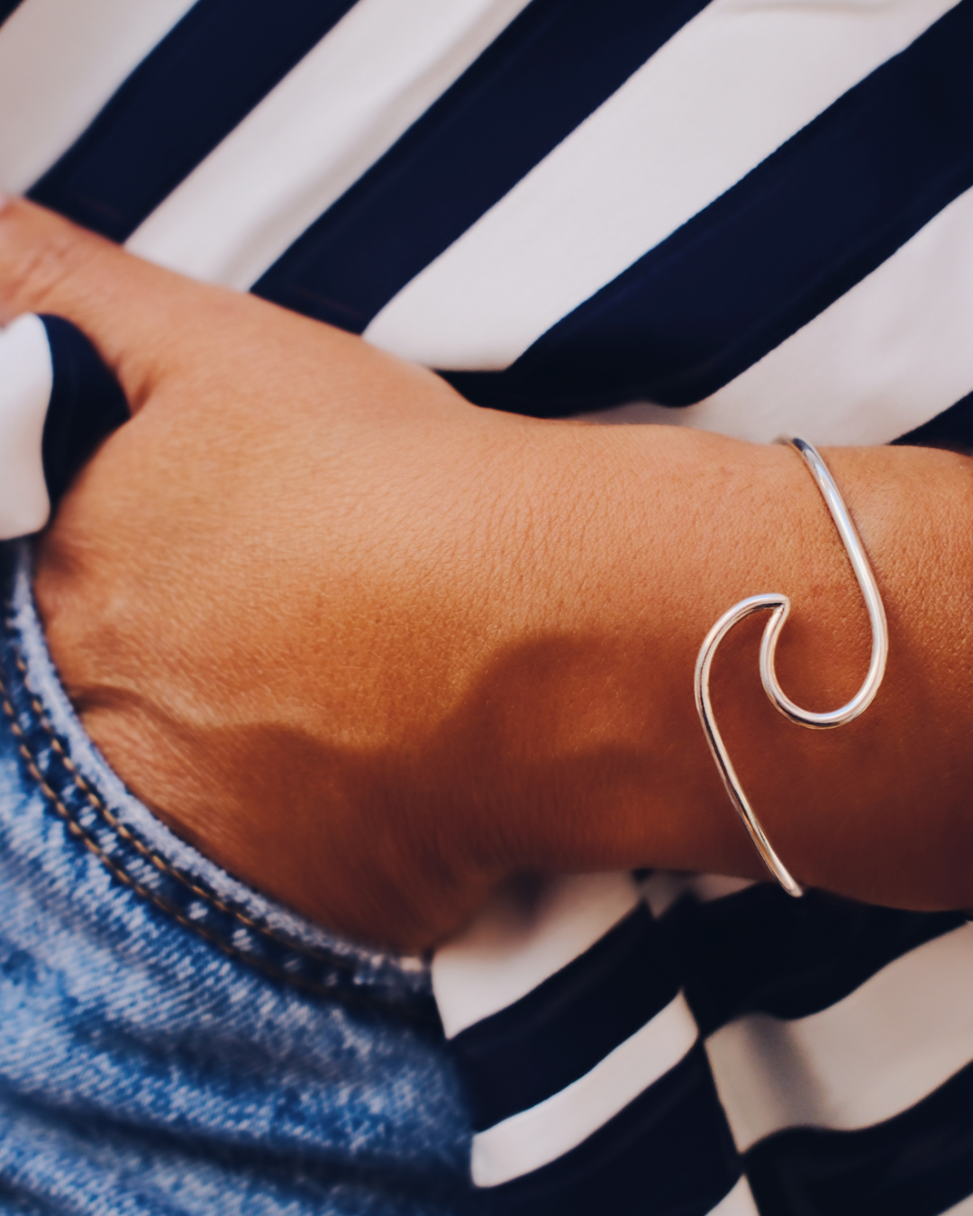 Pulseira de Prata - Onda